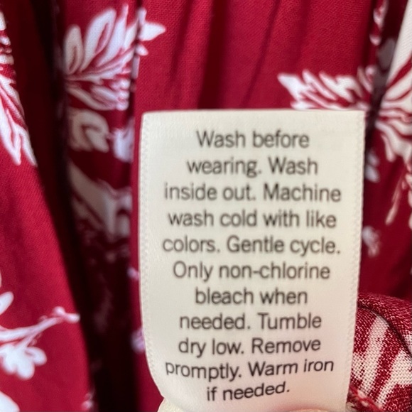 NWOT Croft & Barrow Red A-line Maxi Dress with 3/4 Dolman Sleeves with pockets - Picture 8 of 10